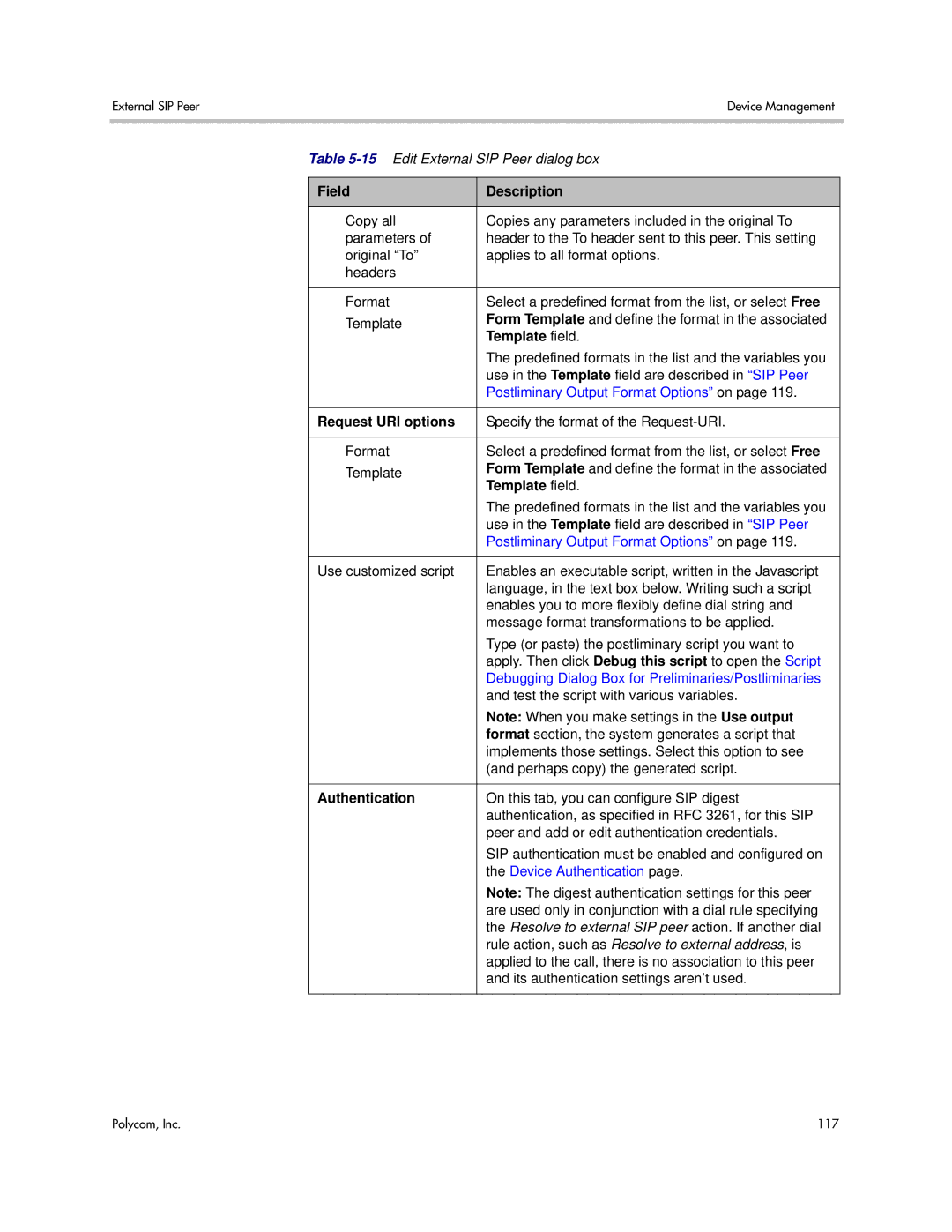 Polycom 3725-76302-001LI manual Rule action, such as Resolve to external address , is 