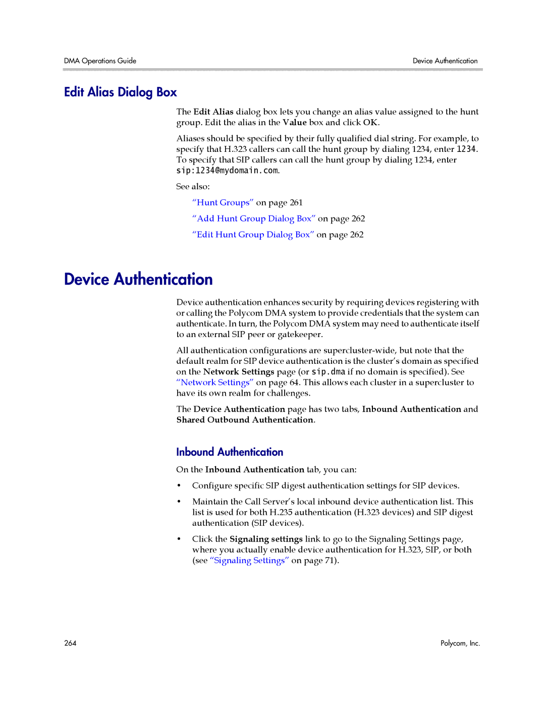 Polycom 3725-76302-001LI manual Device Authentication, On the Inbound Authentication tab, you can 