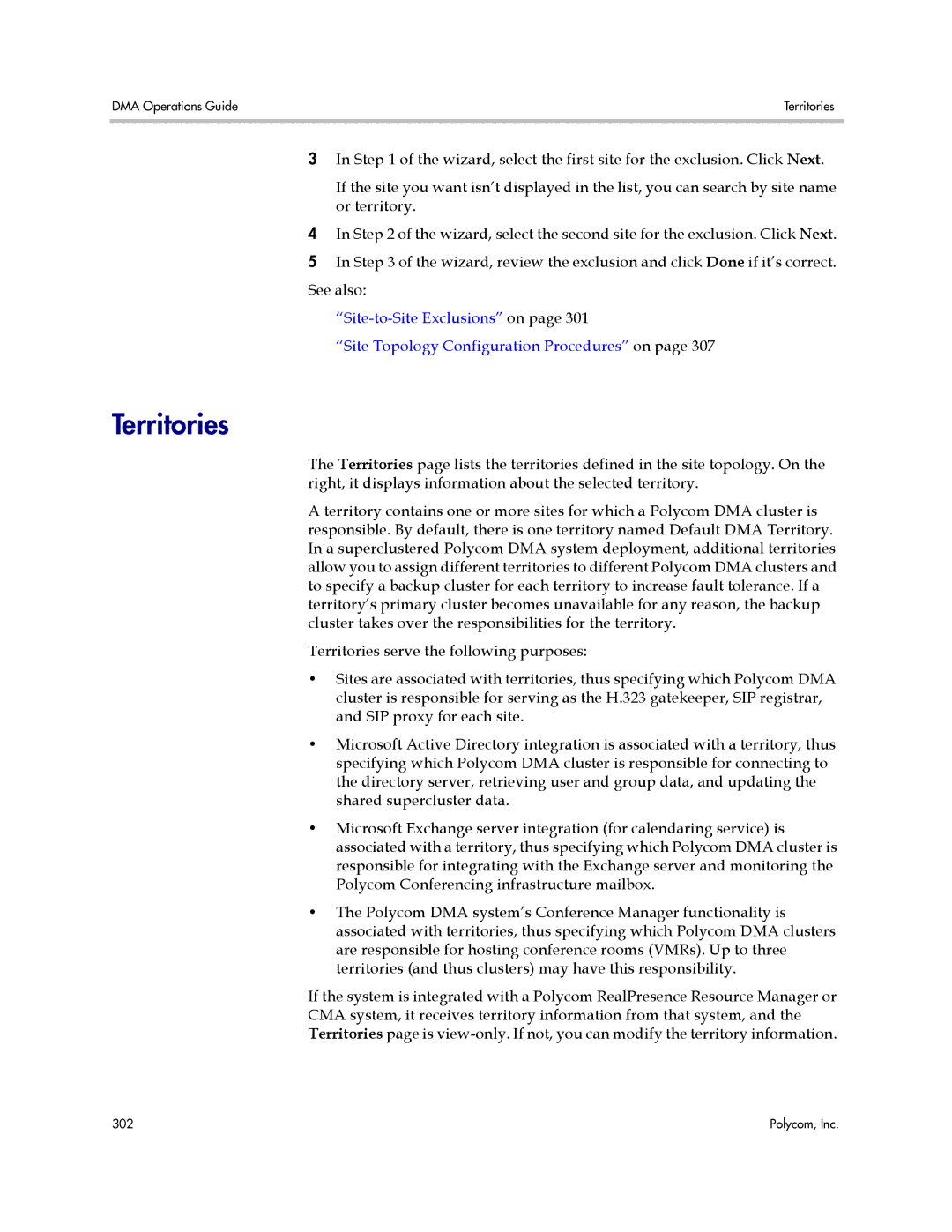 Polycom 3725-76302-001LI manual Territories 