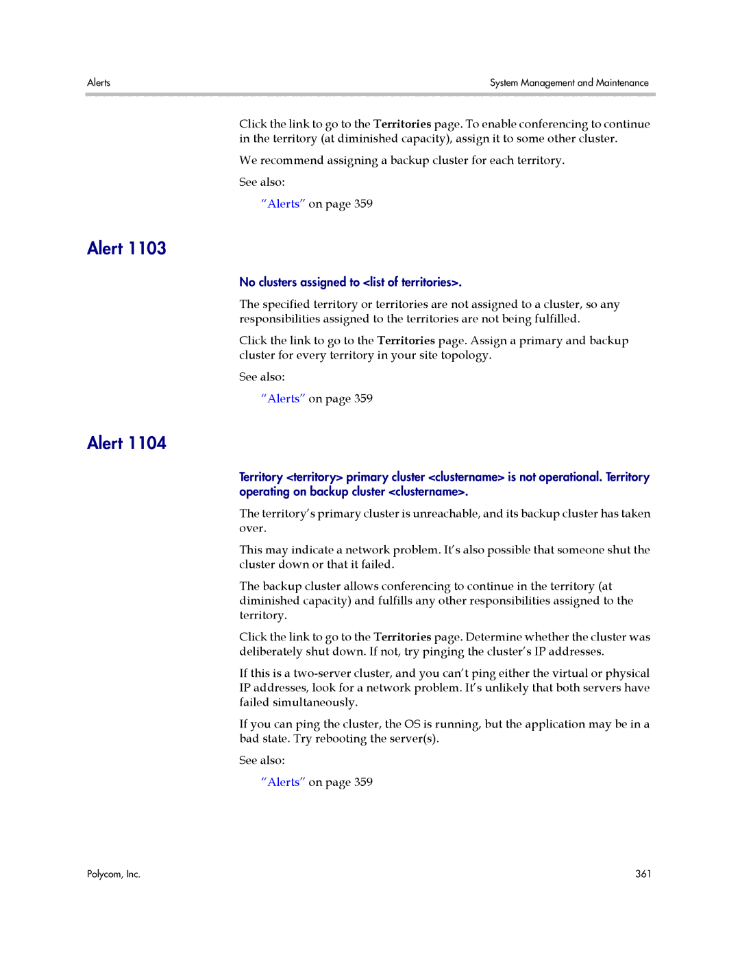 Polycom 3725-76302-001LI manual No clusters assigned to list of territories 