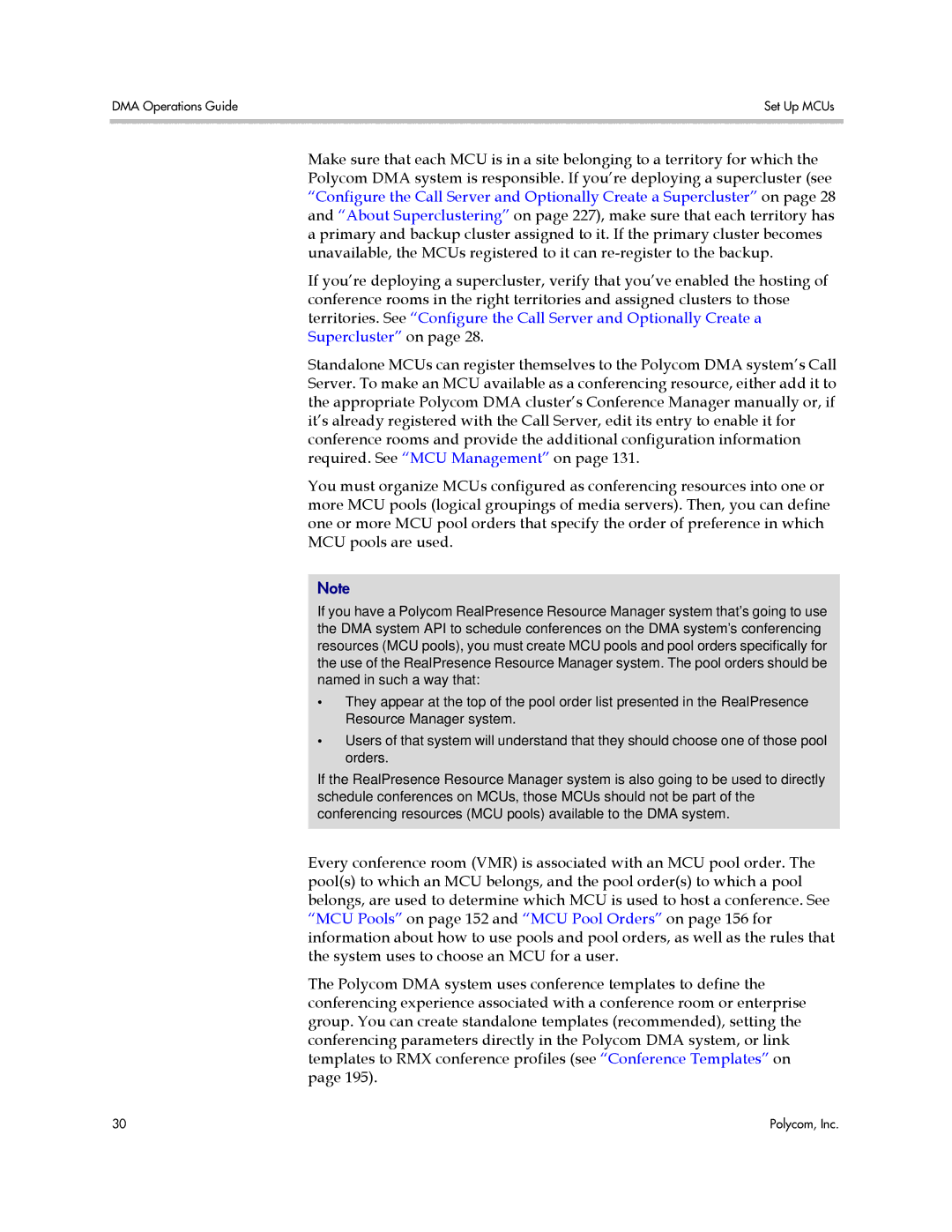 Polycom 3725-76302-001LI manual DMA Operations Guide Set Up MCUs 