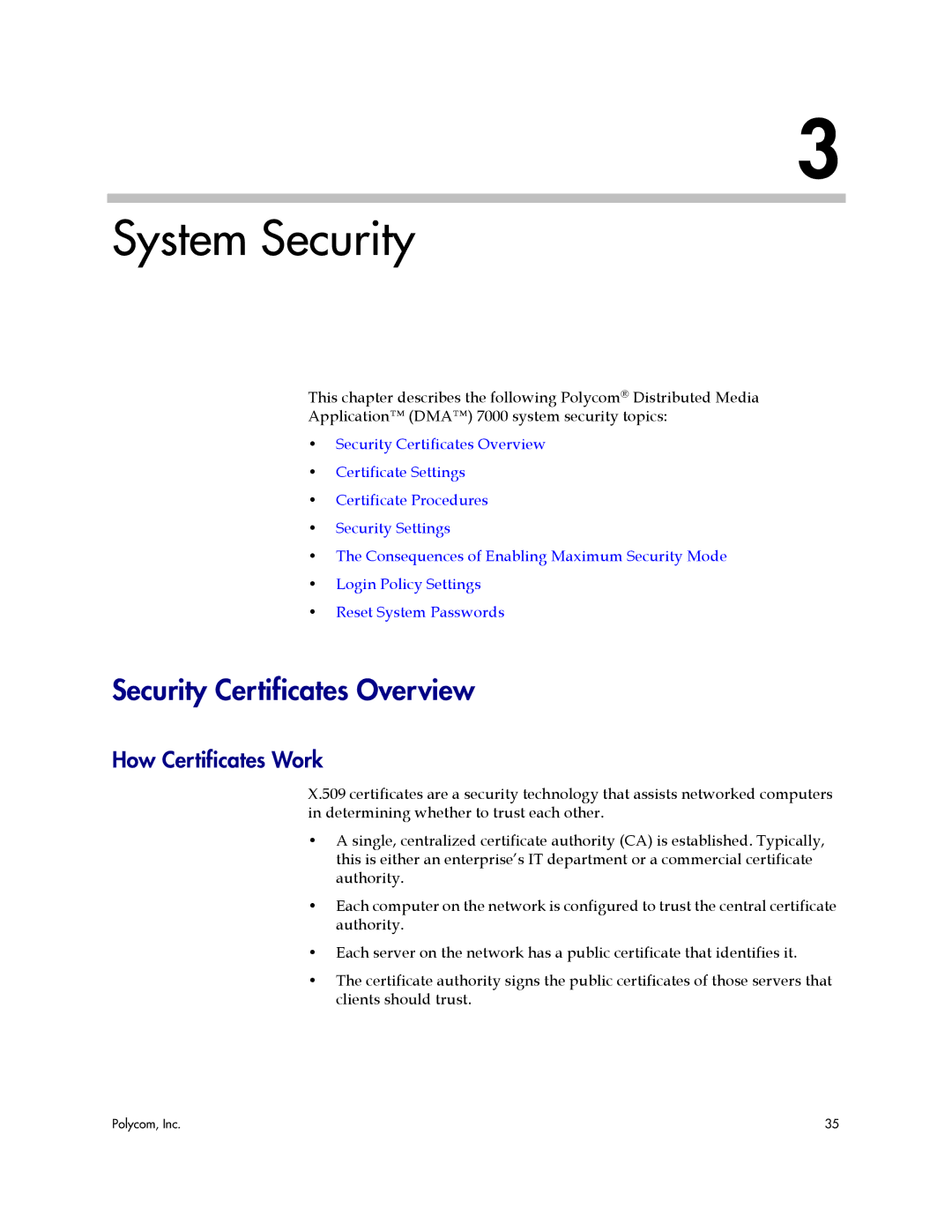 Polycom 3725-76302-001LI manual Security Certificates Overview, How Certificates Work 