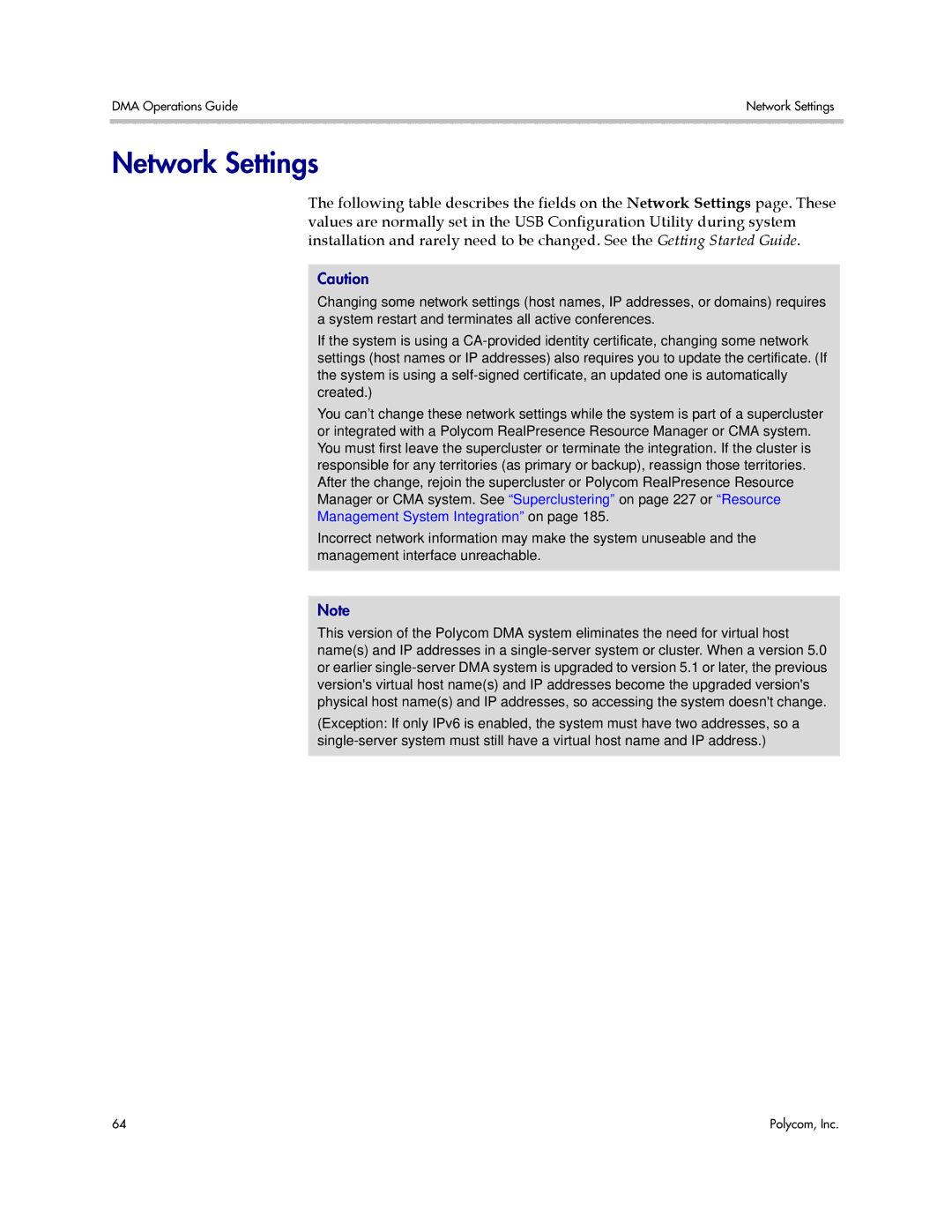 Polycom 3725-76302-001LI manual Network Settings 