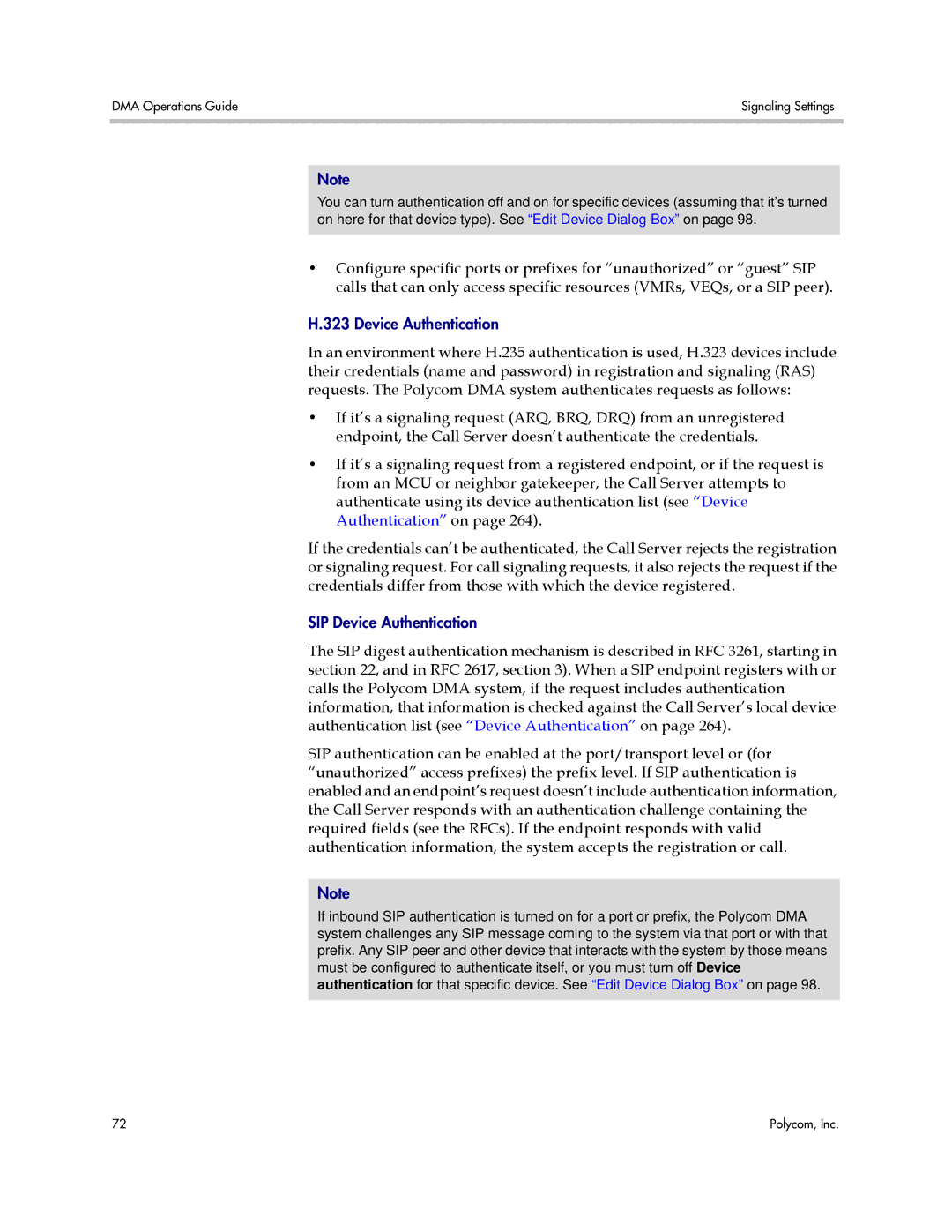 Polycom 3725-76302-001LI manual Device Authentication 