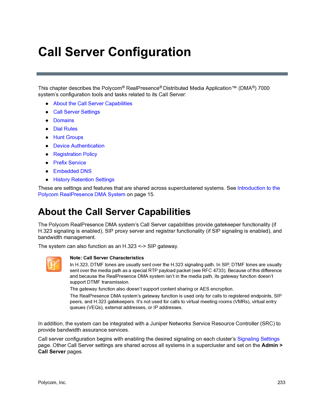 Polycom 3725-76302-001O manual Call Server Configuration, About the Call Server Capabilities 