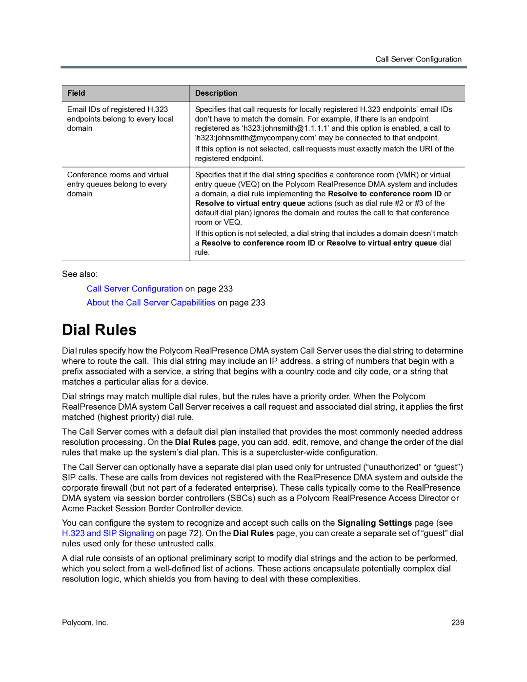 Polycom 3725-76302-001O manual Dial Rules 