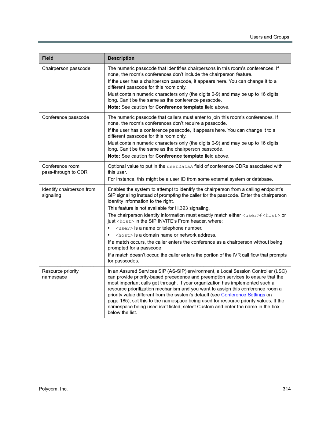 Polycom 3725-76302-001O manual Identity information to the right 