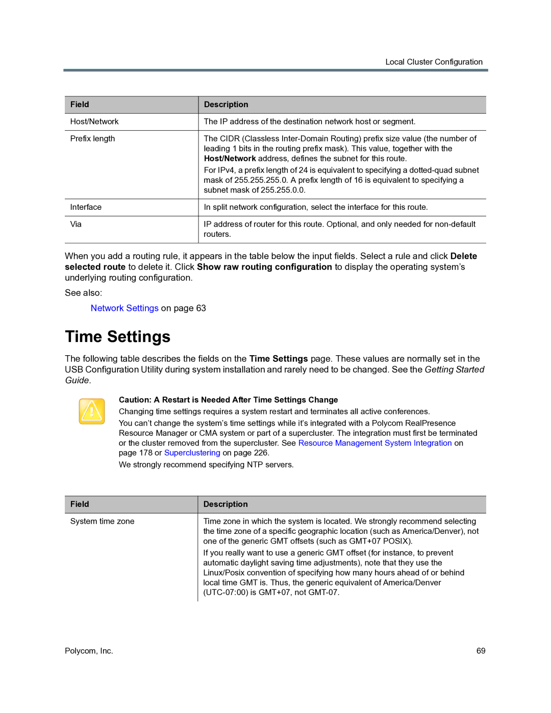 Polycom 3725-76302-001O manual Time Settings 