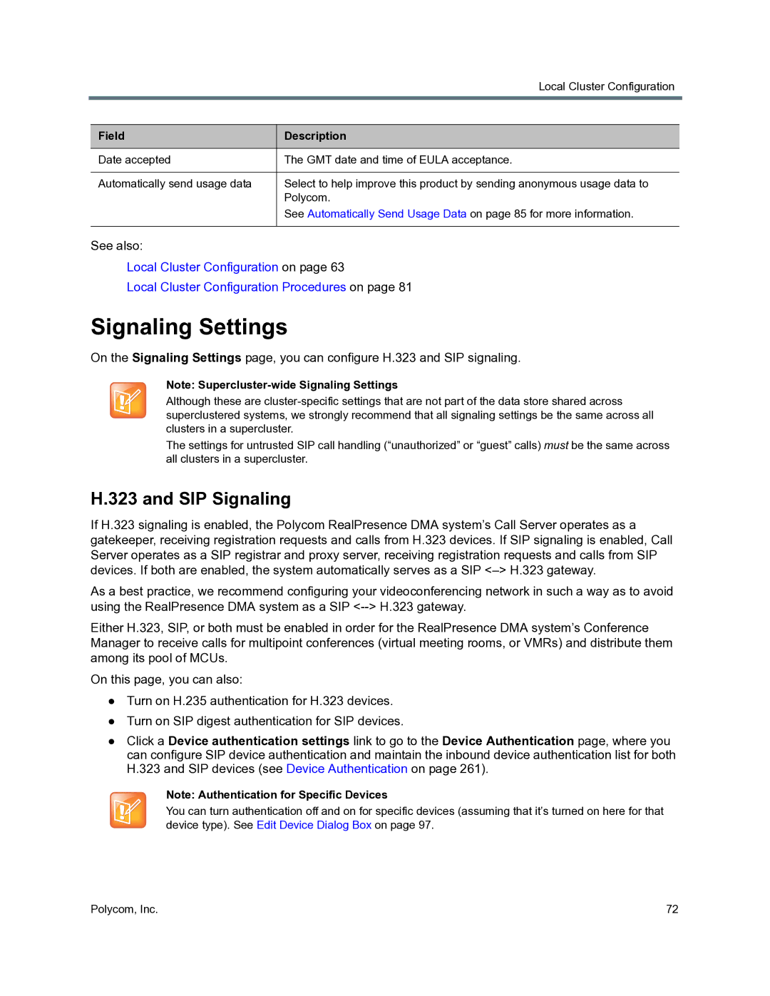 Polycom 3725-76302-001O manual Signaling Settings, SIP Signaling 