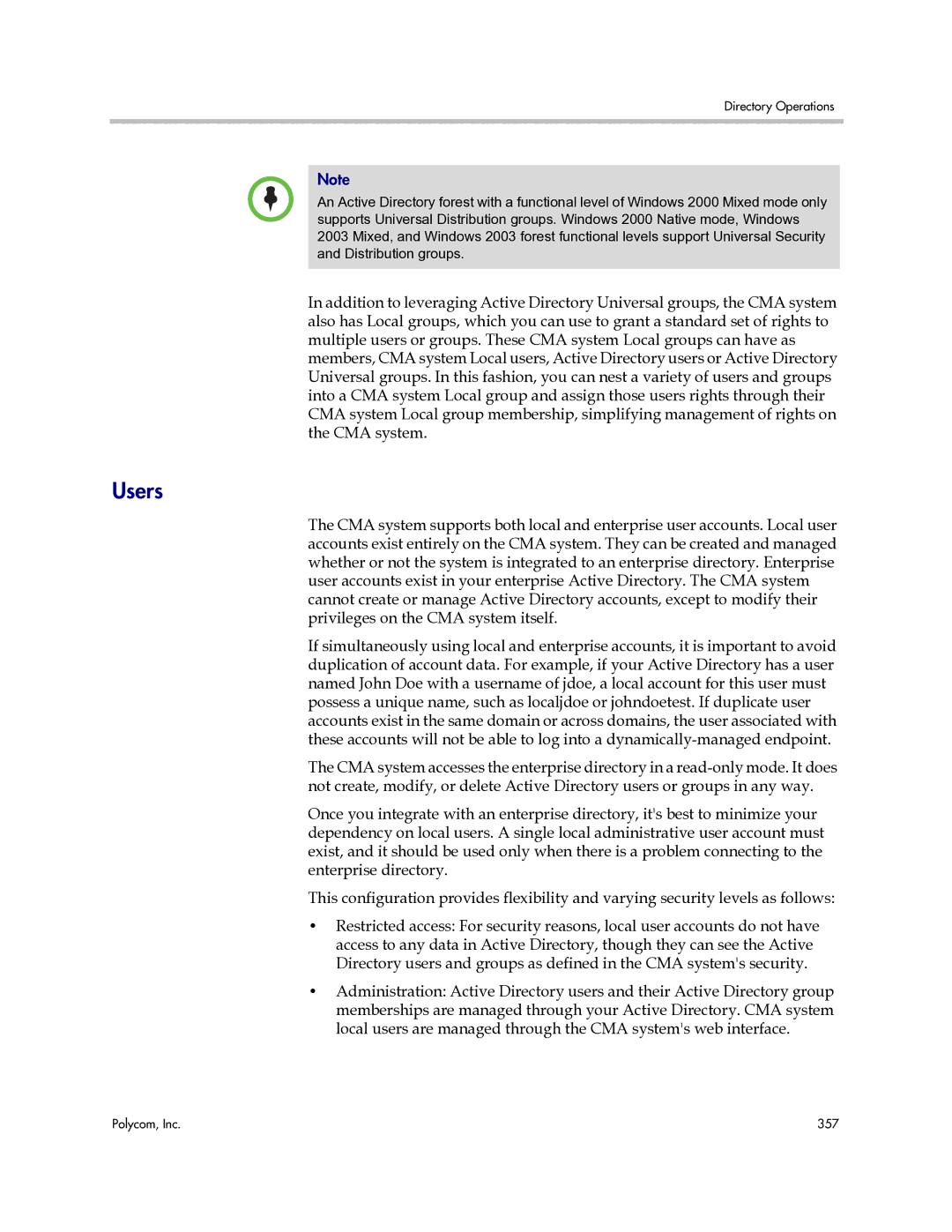 Polycom 3725-77601-001H manual Directory Operations 