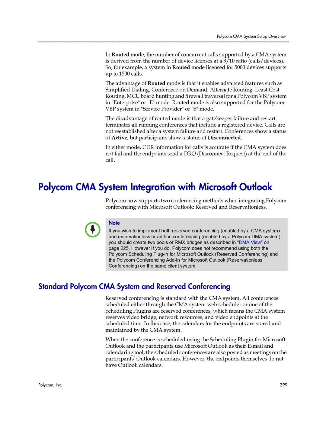 Polycom 3725-77601-001H manual Polycom CMA System Integration with Microsoft Outlook 