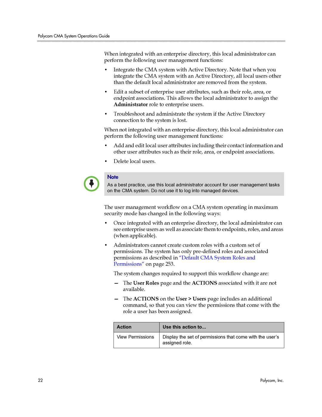 Polycom 3725-77601-001H manual Action Use this action to 