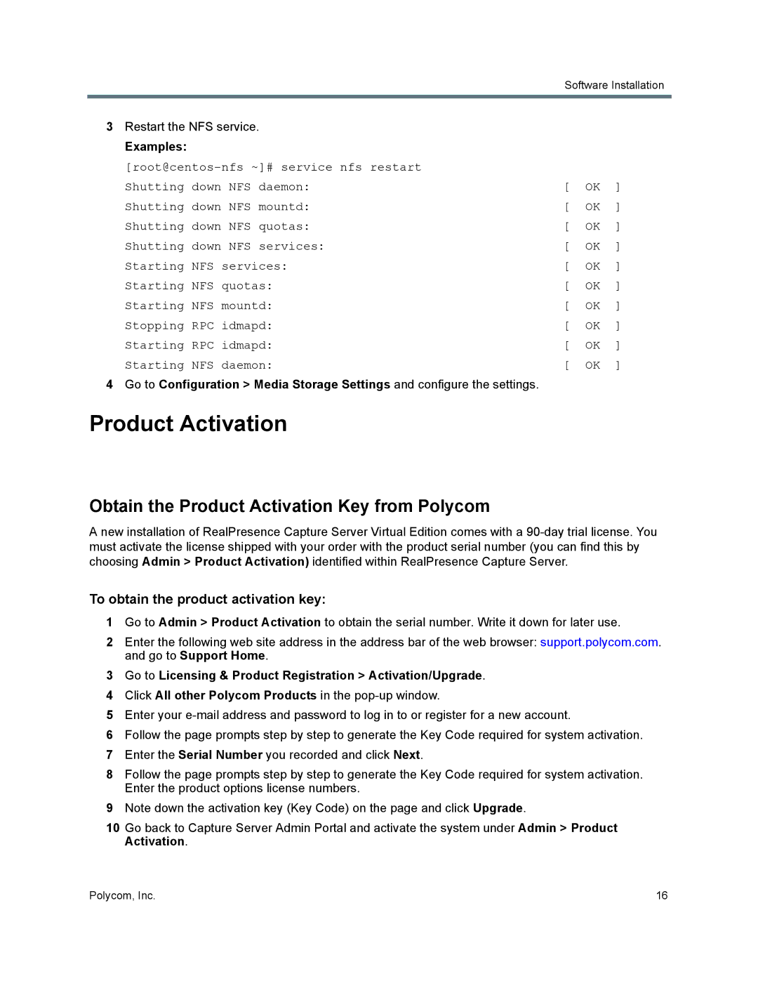 Polycom 40/0 manual Obtain the Product Activation Key from Polycom, To obtain the product activation key 