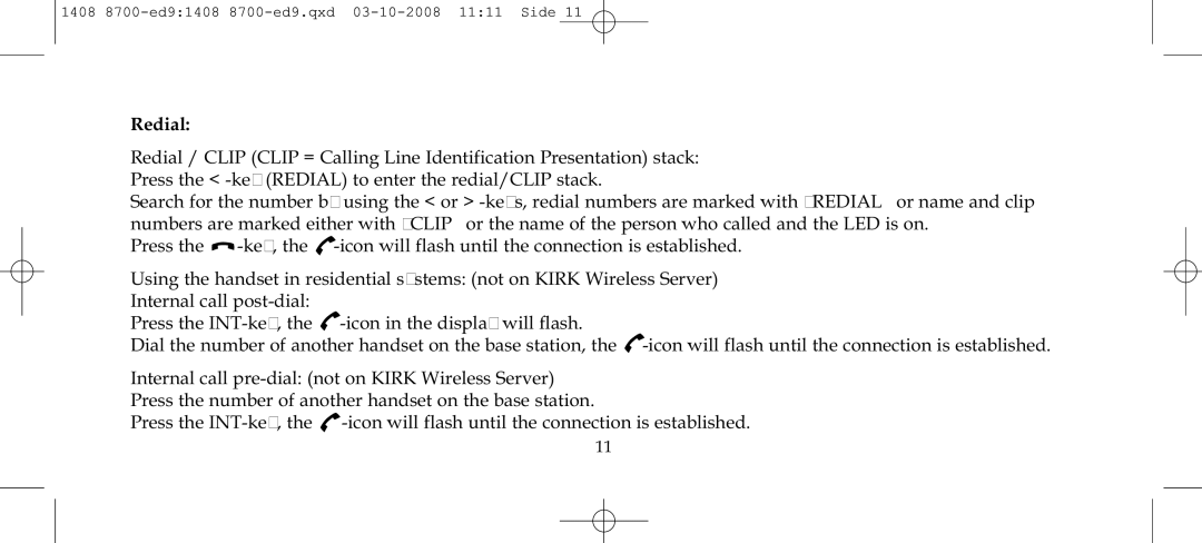 Polycom 4020 manual Redial 