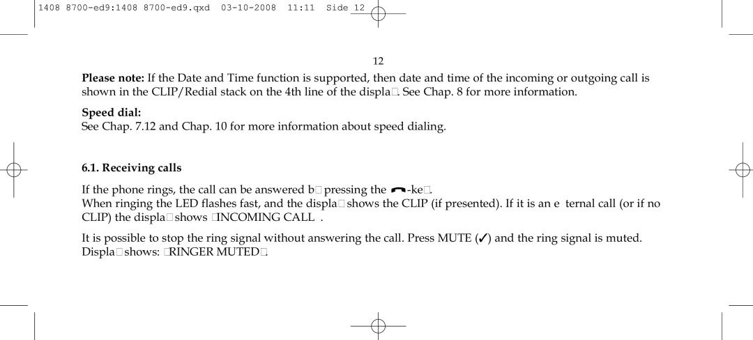 Polycom 4020 manual Speed dial, Receiving calls 