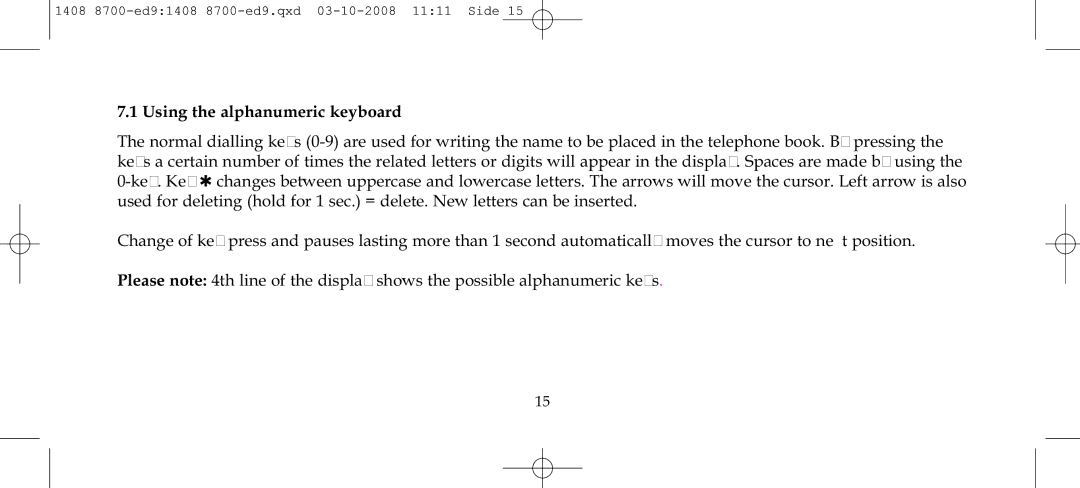 Polycom 4020 manual Using the alphanumeric keyboard 