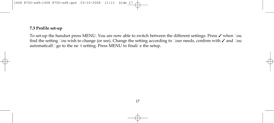 Polycom 4020 manual Profile set-up 