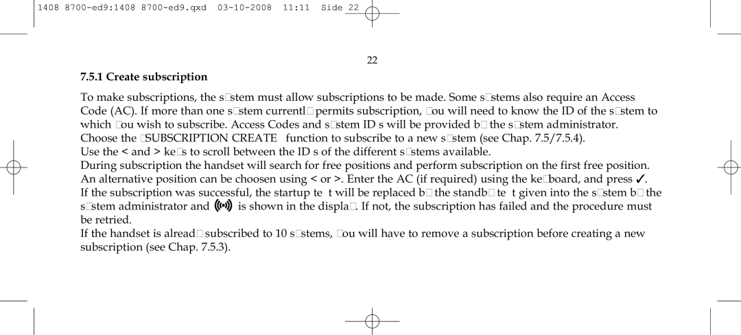 Polycom 4020 manual Create subscription 