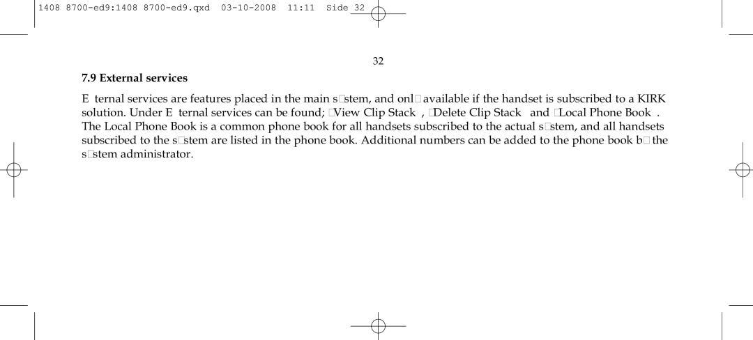 Polycom 4020 manual External services 