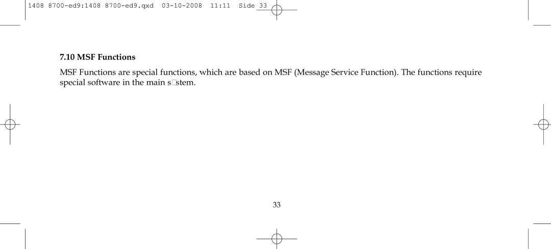 Polycom 4020 manual MSF Functions 