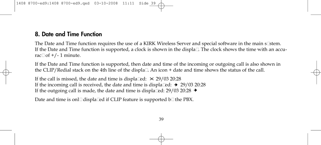 Polycom 4020 manual Date and Time Function 