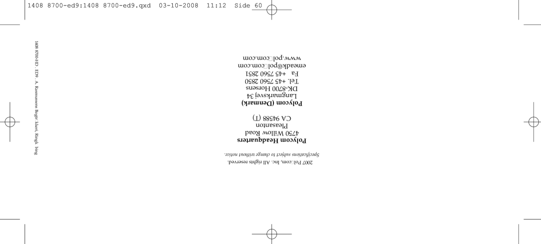 Polycom 4020 manual Denmark Polycom 