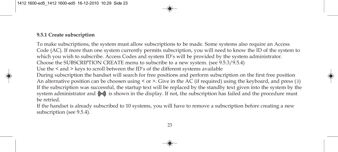 Polycom 4080 manual Create subscription 