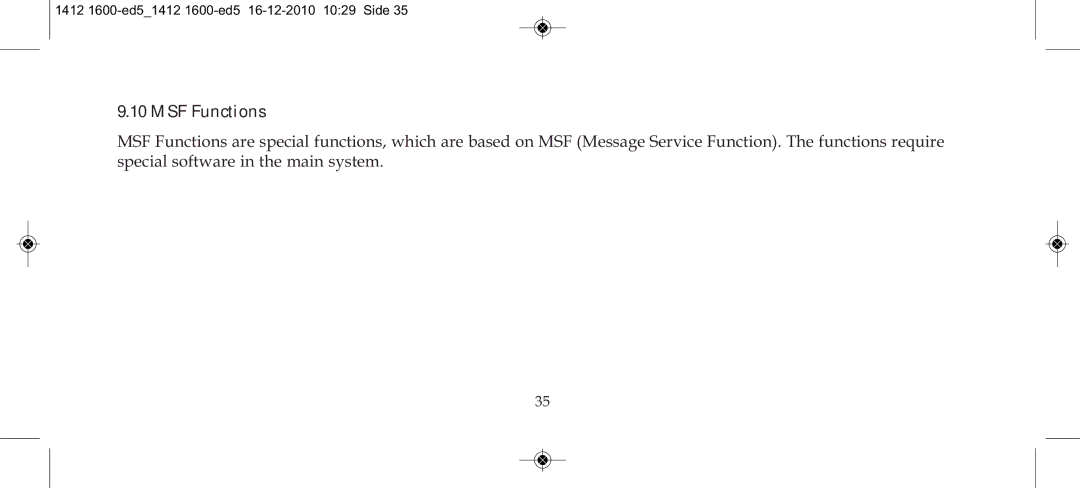 Polycom 4080 manual MSF Functions 