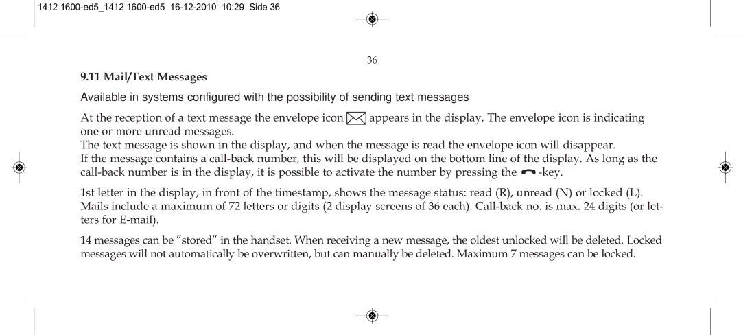 Polycom 4080 manual Mail/Text Messages 