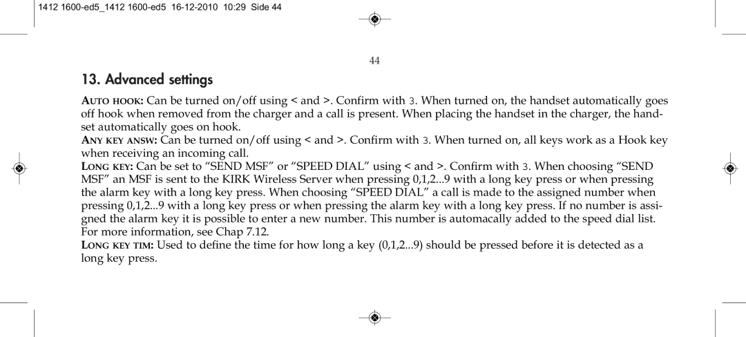 Polycom 4080 manual Advanced settings 