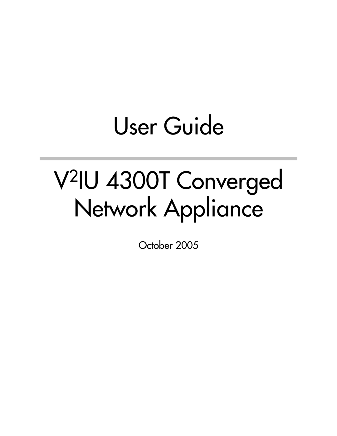 Polycom manual User Guide V2IU 4300T Converged Network Appliance 