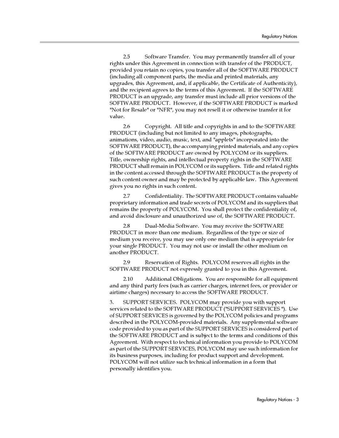 Polycom 4300T manual Regulatory Notices 