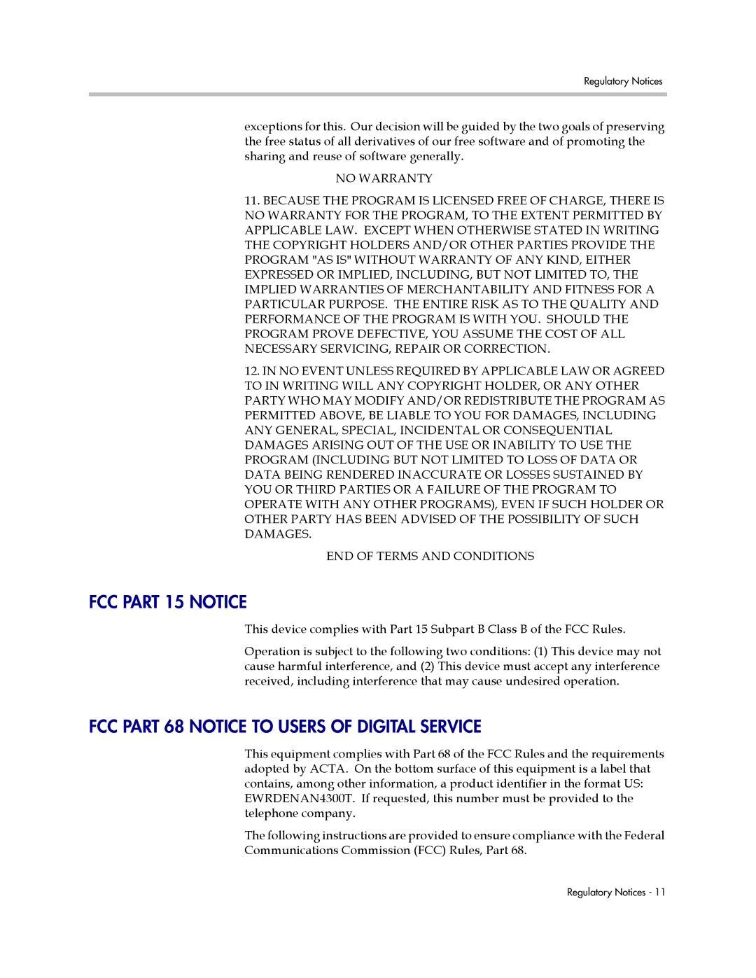 Polycom 4300T manual FCC Part 15 Notice 