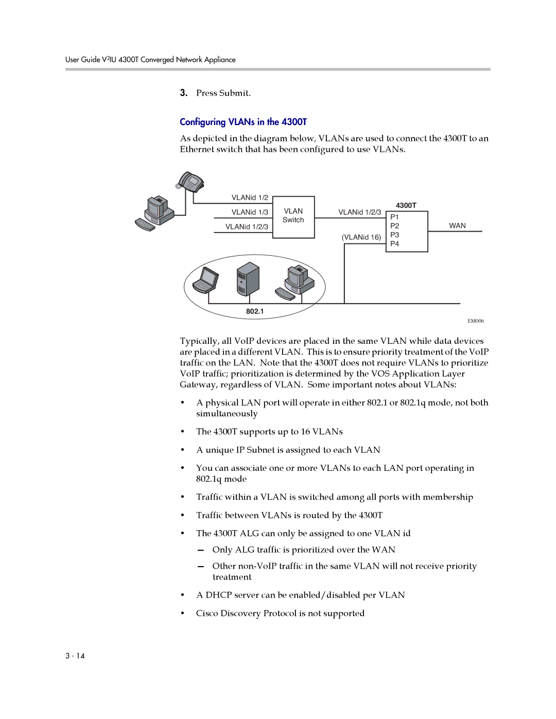 Polycom 4300T manual Press Submit 