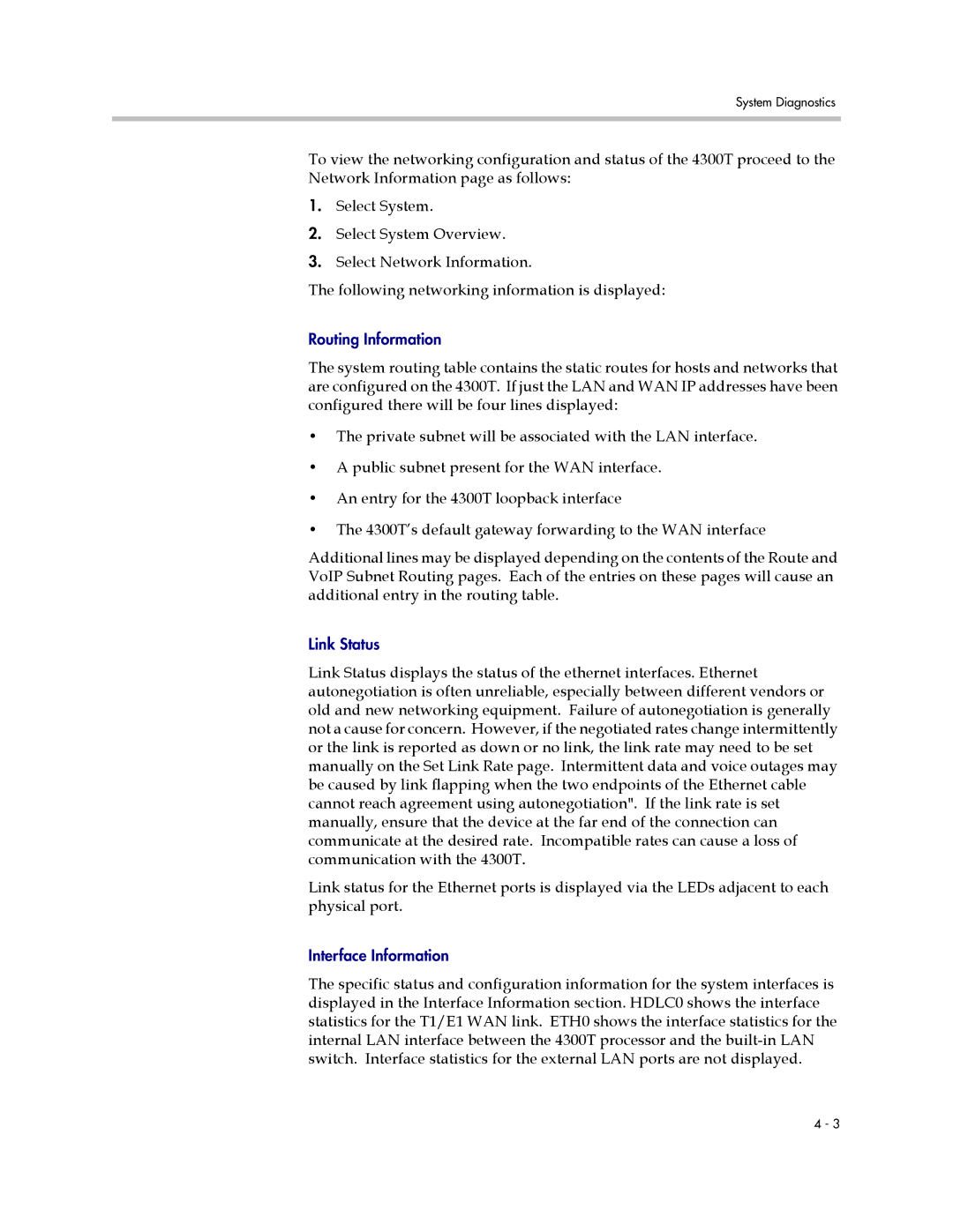 Polycom 4300T manual Routing Information 