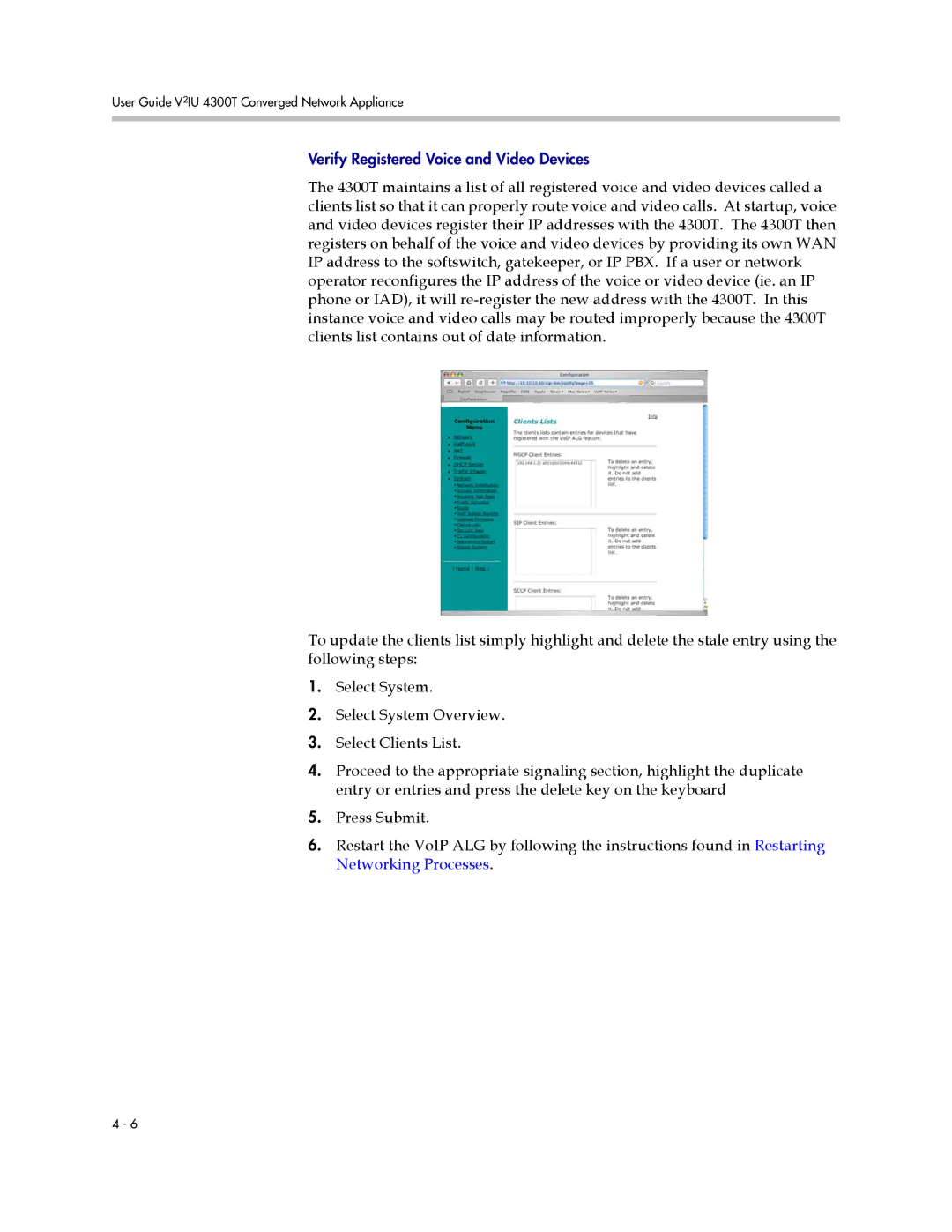 Polycom 4300T manual Verify Registered Voice and Video Devices 