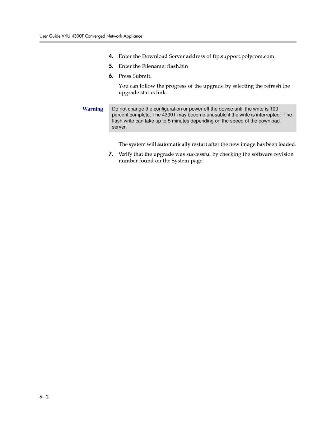 Polycom manual User Guide V2IU 4300T Converged Network Appliance 