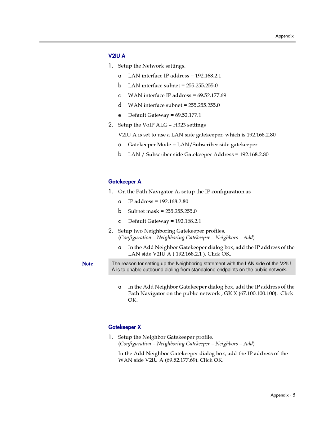 Polycom 4300T manual Configuration Neighboring Gatekeeper Neighbors Add 