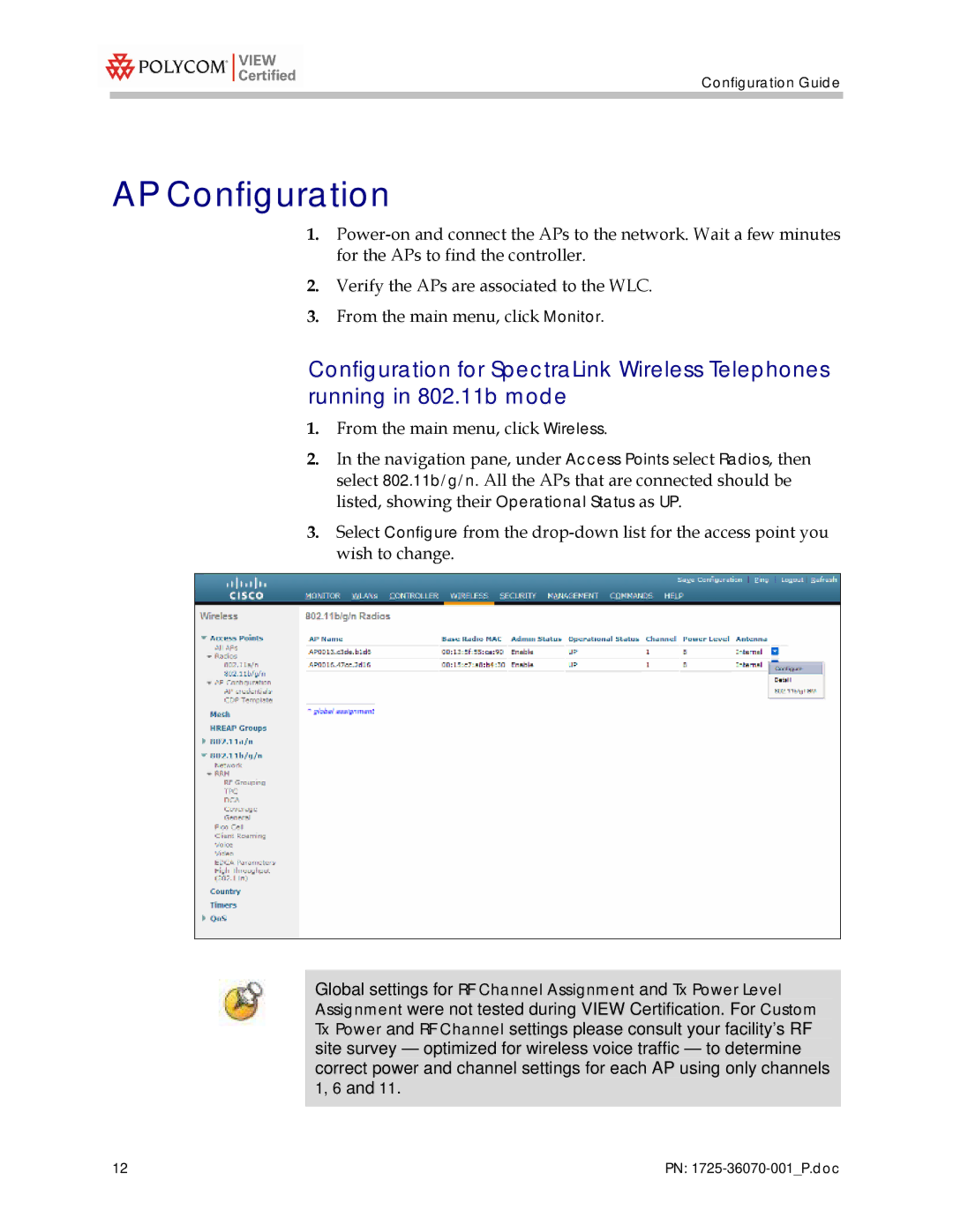 Polycom 4400 manual AP Configuration 