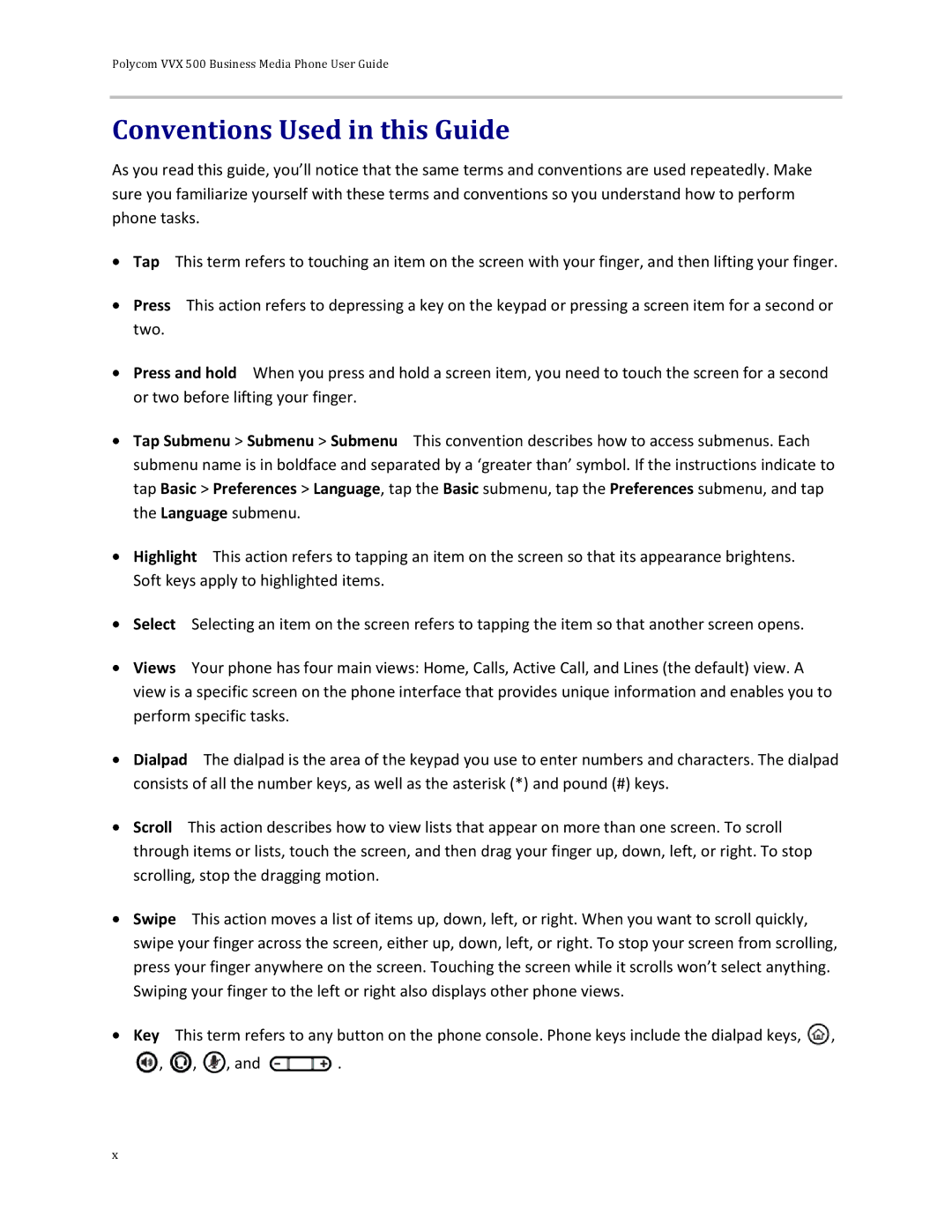 Polycom 500 manual Conventions Used in this Guide 