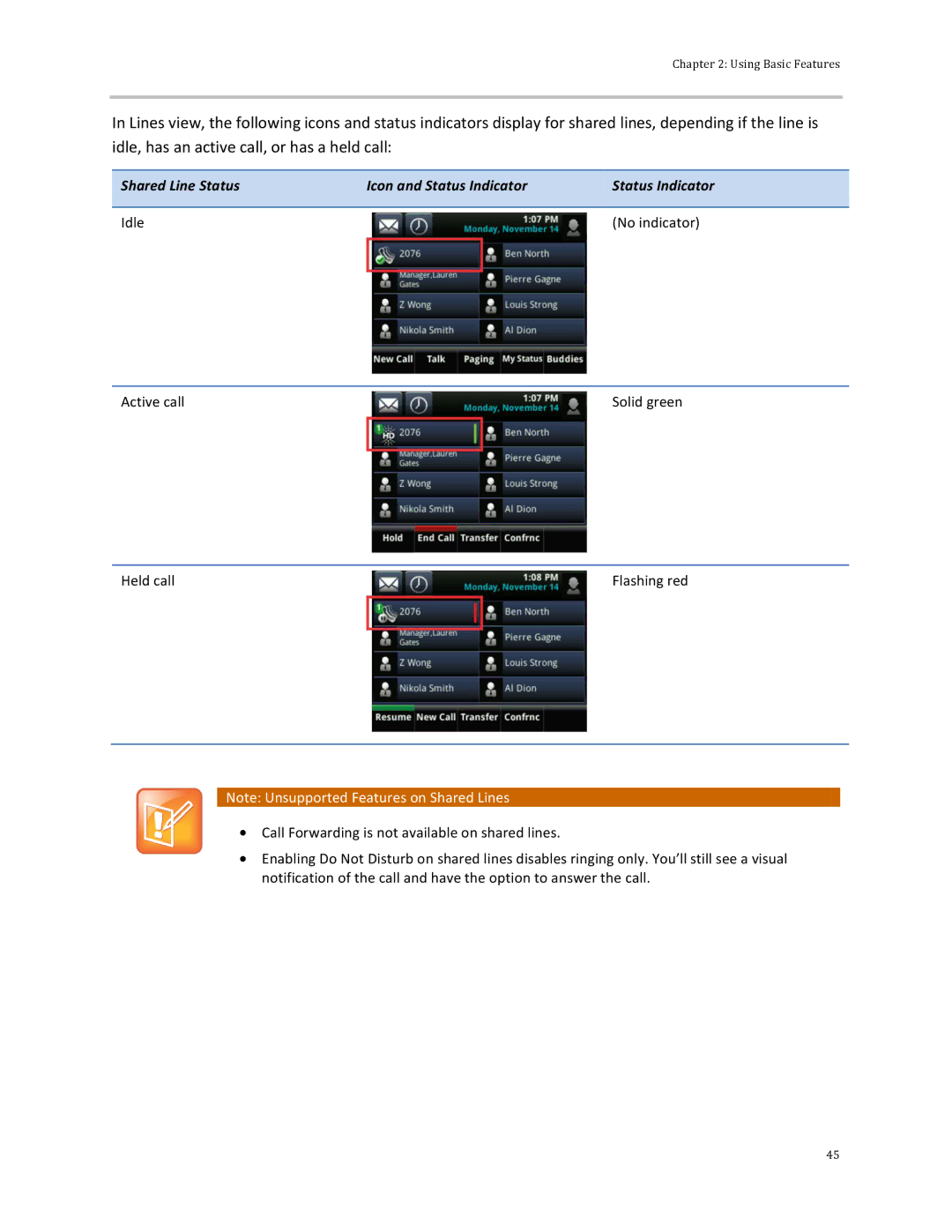 Polycom 500 manual Using Basic Features 