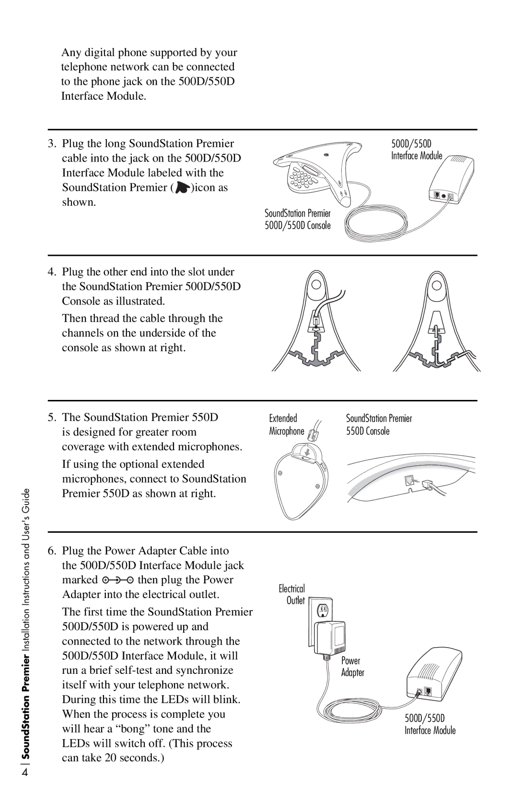 Polycom installation instructions SoundStation Premier 500D/550D Console 