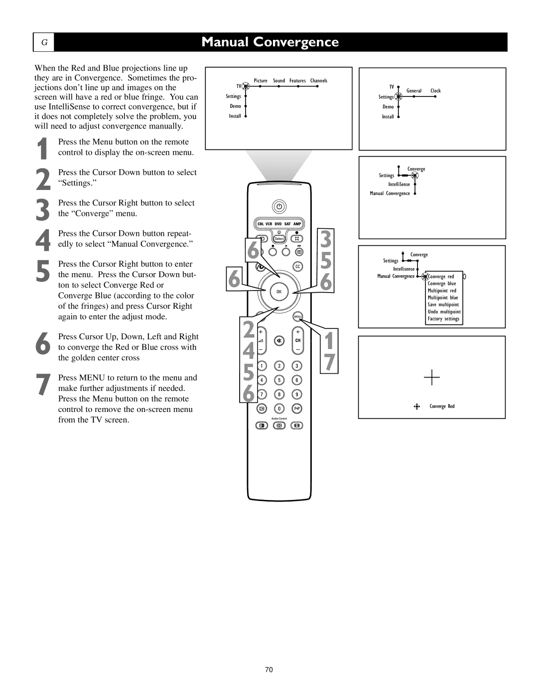 Polycom 55PP9753, 60PP9753 manual Manual Convergence 