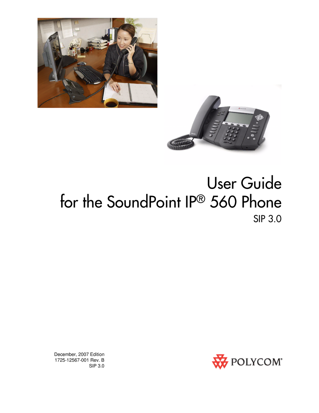 Polycom manual User Guide for the SoundPoint IP 560 Phone 