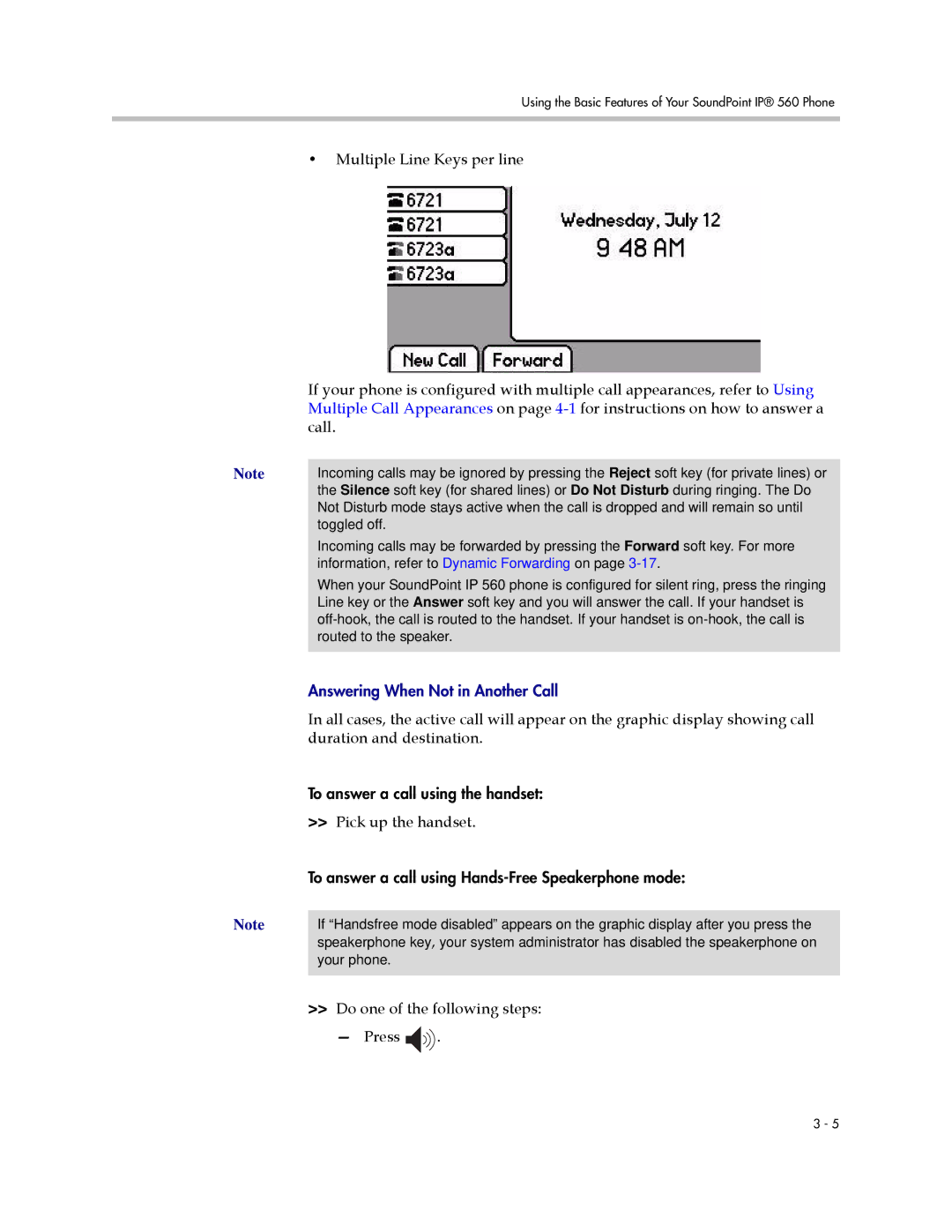 Polycom 560 manual Duration and destination 