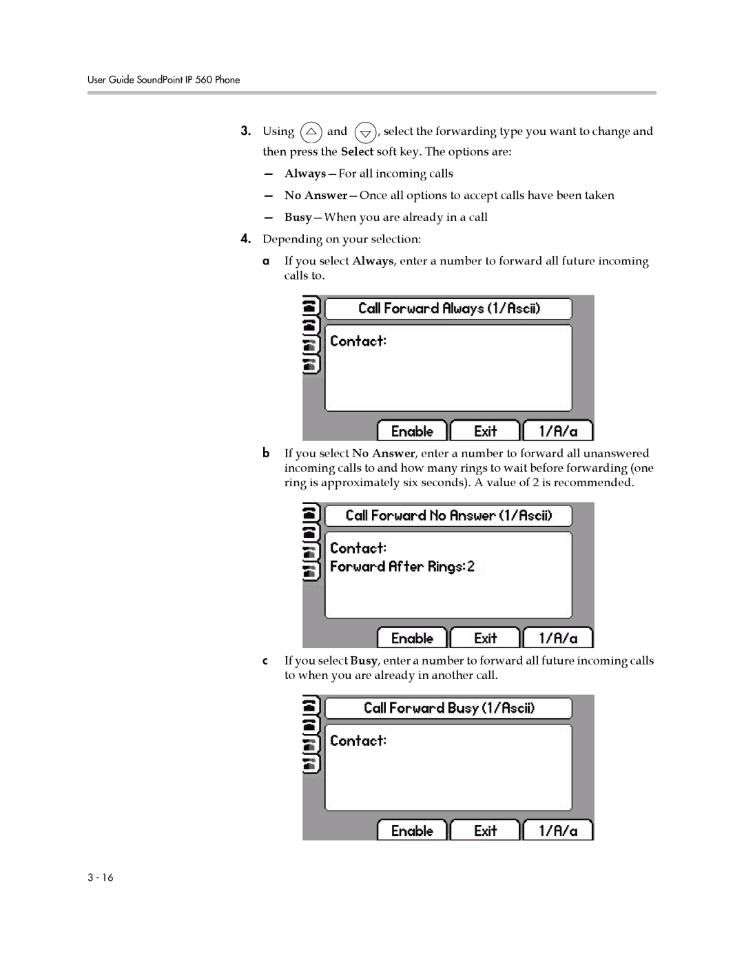 Polycom manual User Guide SoundPoint IP 560 Phone 