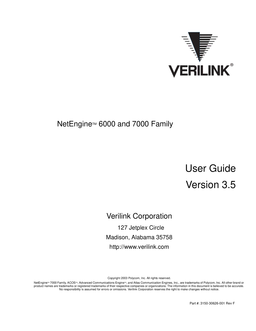 Polycom 7000, 6000 manual User Guide Version 