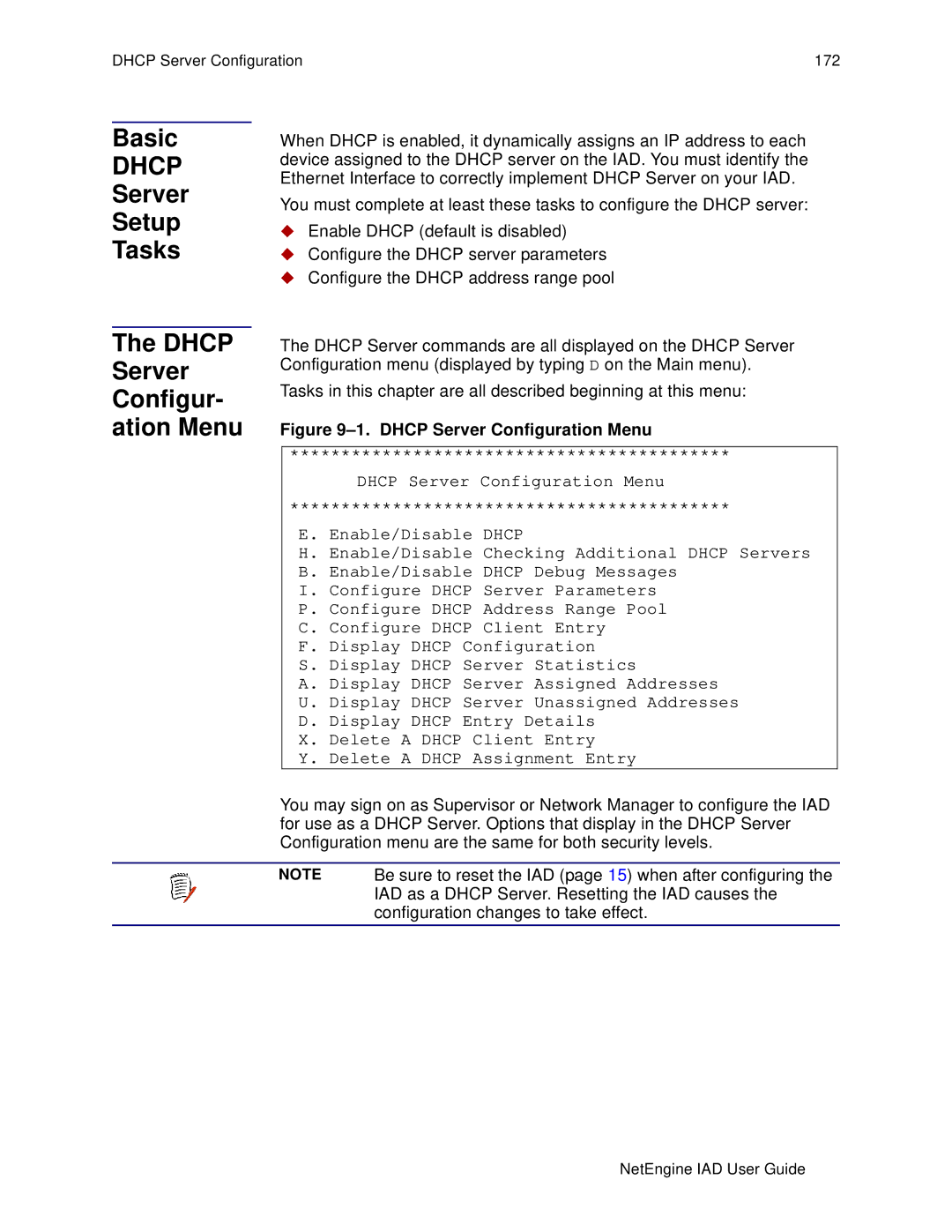 Polycom 7000, 6000 manual Basic, Server Setup Tasks Dhcp Server Configur- ation Menu 