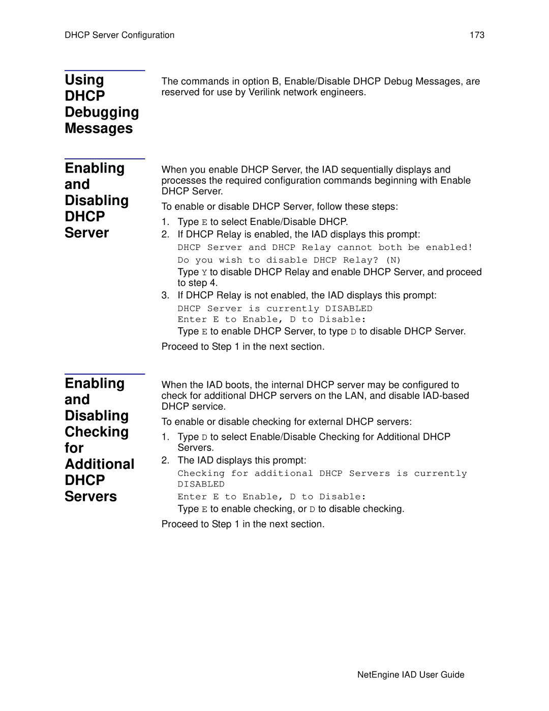 Polycom 6000, 7000 manual Using, Debugging Messages, Server Enabling and Disabling Checking for Additional, Servers 