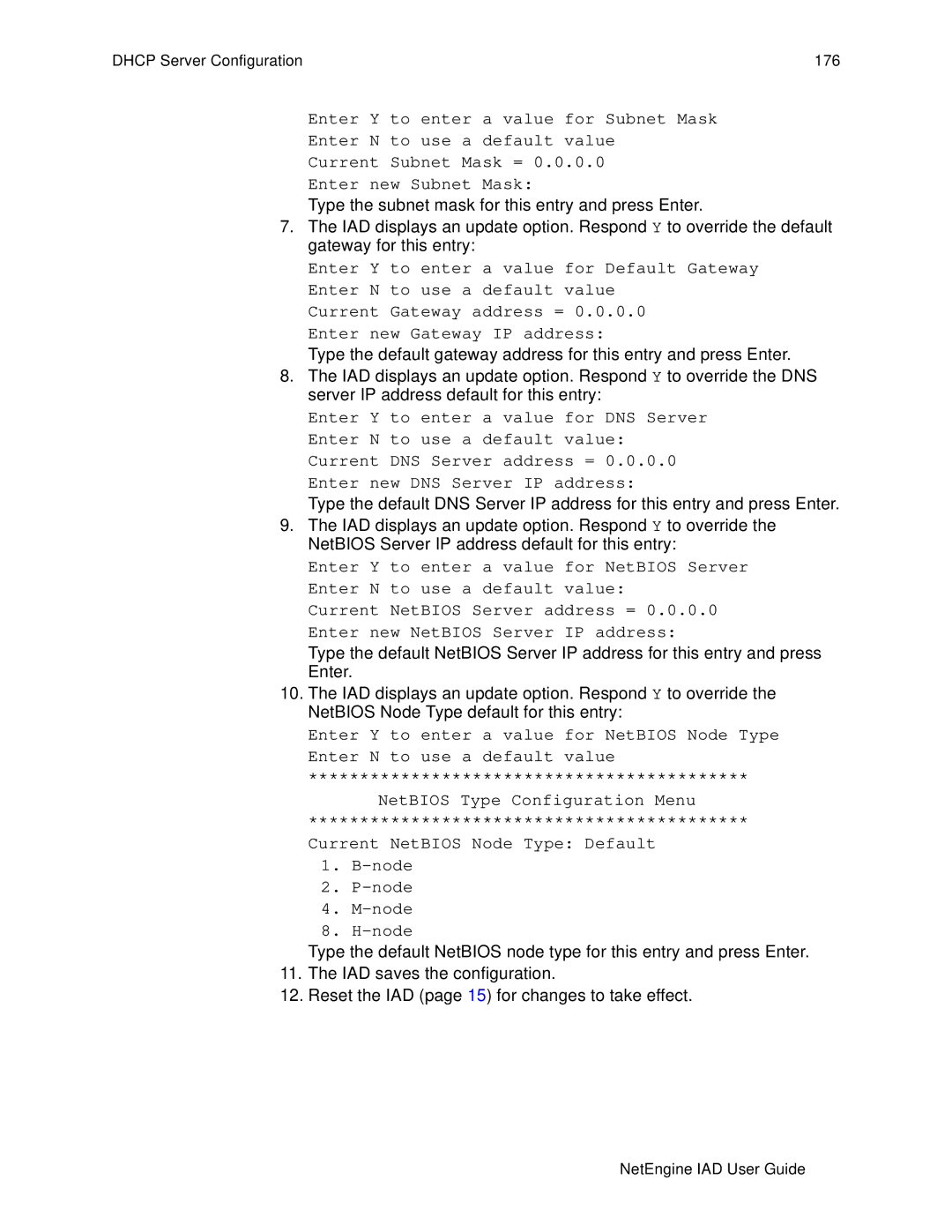 Polycom 7000, 6000 manual Dhcp Server Configuration 176 